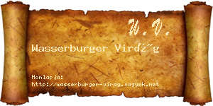 Wasserburger Virág névjegykártya