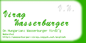 virag wasserburger business card